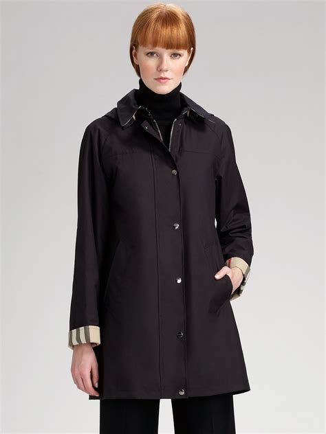 burberry black raincoat